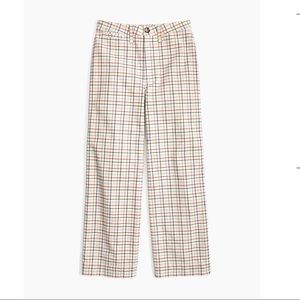 Madewell Emmett Wide Leg Crop Rainbow Windowpane
